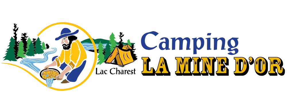 a logo of a camp
